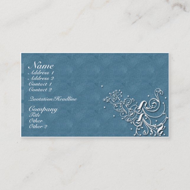 Tarjeta De Visita Azul clásico (Anverso)
