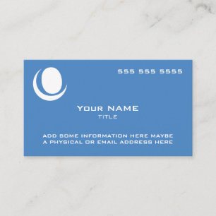 Tarjeta De Visita Azul con logotipo personalizado
