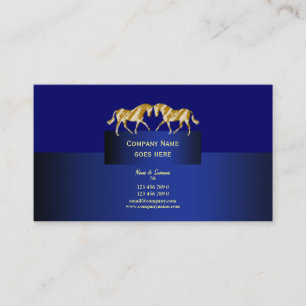 Tarjeta De Visita Azul dappled del oro del márketing de negocio del