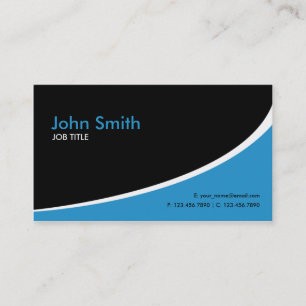 Tarjeta De Visita Azul de alta tecnología simple llano moderno