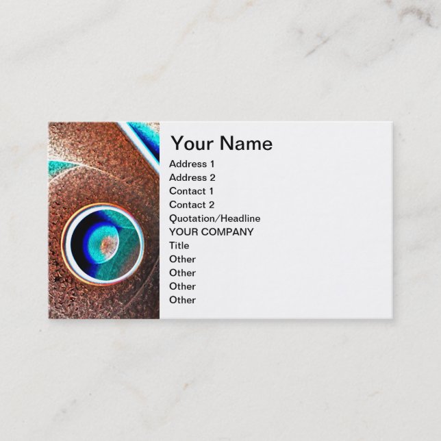 Tarjeta De Visita Azul de cobre (Anverso)