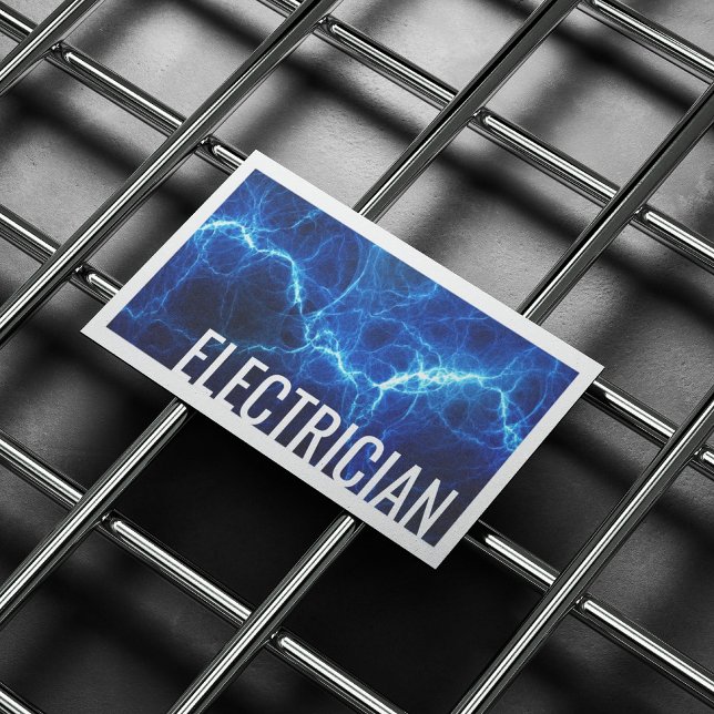 Tarjeta de visita azul de descarga eléctrica de el (Perfect for business)