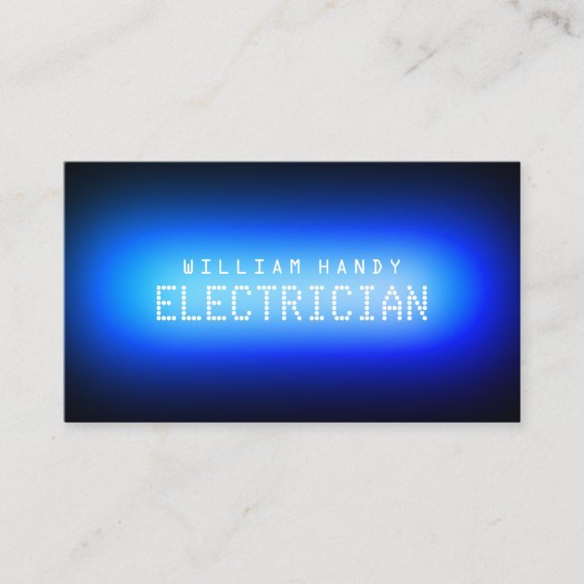 Tarjeta De Visita Azul de inspiración neonesa (Anverso)