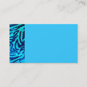 Tarjeta de visita azul de la cebra