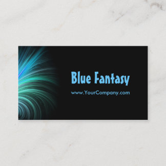 Tarjeta de visita azul de la fantasía