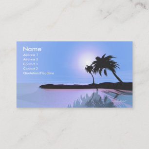 Tarjeta De Visita Azul de la isla