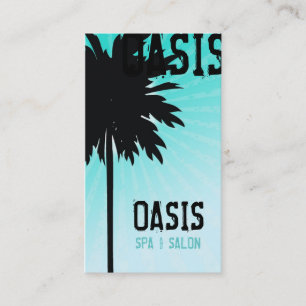 TARJETA DE VISITA AZUL DE LA PALMERA DE 311 OASIS TAMBIÉN