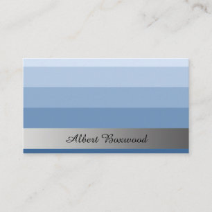Tarjeta De Visita Azul de la pendiente con el texto de plata del
