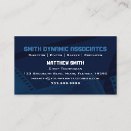 Tarjeta de visita azul de la primavera de la