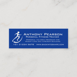 Tarjeta de visita azul de la promoción del