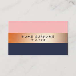 Tarjeta de visita azul de la raya moderna elegante