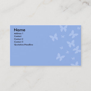 Tarjeta de visita azul de las mariposas