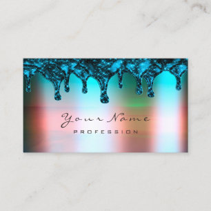 Tarjeta De Visita Azul de océano de Ombre de la depilación de