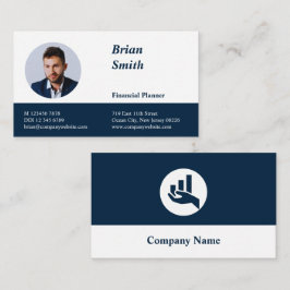 Tarjeta de visita azul de Professional Financial P