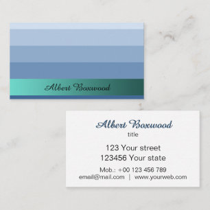 Tarjeta De Visita Azul degradado con Personalizado de banners Verde