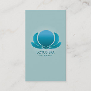 TARJETA DE VISITA AZUL DEL BALNEARIO DE LOTUS