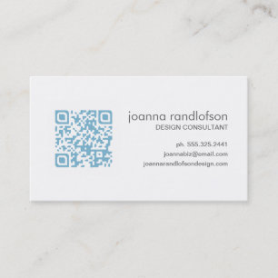 Tarjeta de visita azul del CÓDIGO de Lite QR