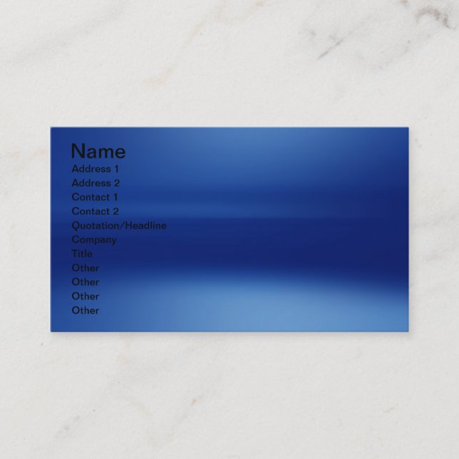 TARJETA DE VISITA AZUL DEL DISEÑO GRÁFICO (Anverso)
