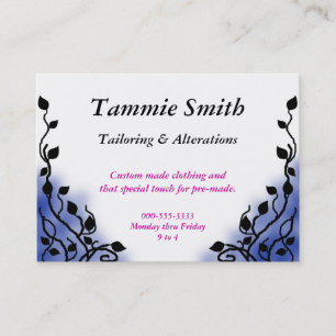 Tarjeta De Visita azul del humo