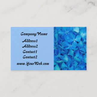 Tarjeta de visita azul del Hydrangea