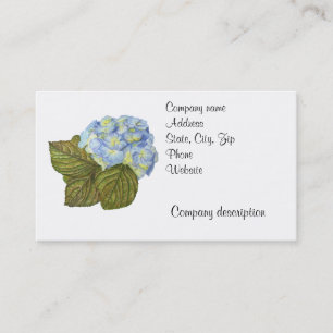 Tarjeta de visita azul del Hydrangea