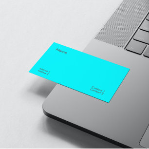 Tarjeta De Visita azul eléctrico