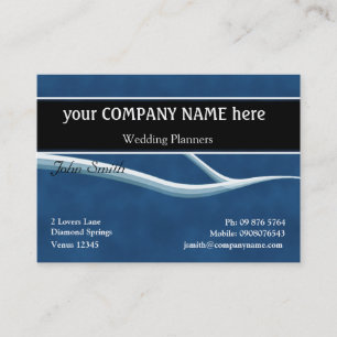 Tarjeta de visita azul elegante