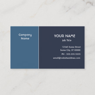 Tarjeta De Visita Azul elegante