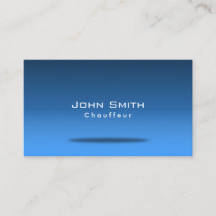 Tarjeta de visita azul elegante del chófer del
