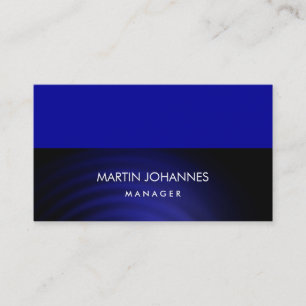 Tarjeta de visita azul elegante llana elegante del