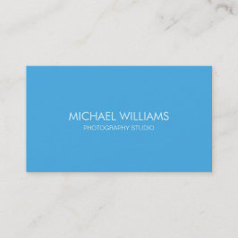 Tarjeta De Visita Azul Elegante Profesional Simple Mínimo