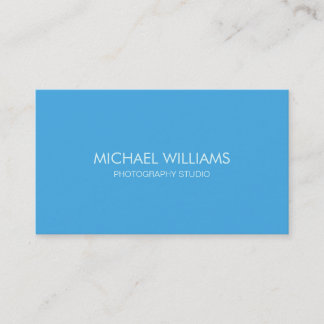 Tarjeta De Visita Azul Elegante Profesional Simple Mínimo