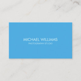 Tarjeta De Visita Azul Elegante Profesional Simple Mínimo