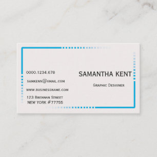 Tarjeta De Visita Azul elegante y blanco modernos