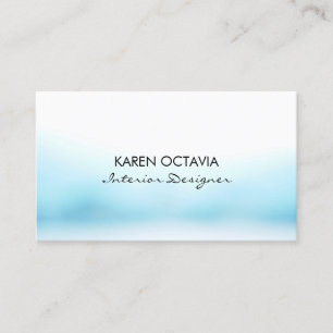 Tarjeta de visita azul en colores pastel de la