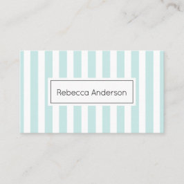 Tarjeta de visita azul en colores pastel del