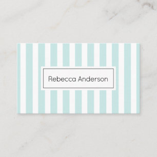Tarjeta de visita azul en colores pastel del