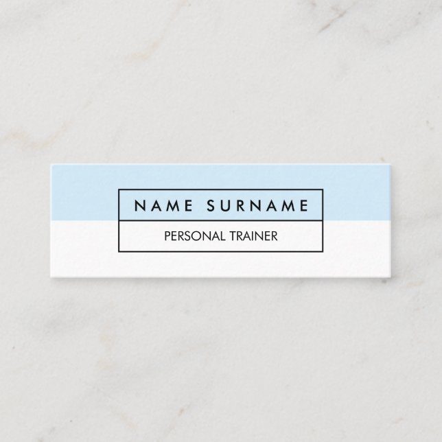 Tarjeta de visita azul en colores pastel del (Anverso)