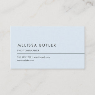 Tarjeta De Visita Azul en colores pastel del logotipo minimalista