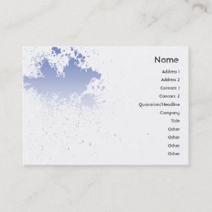 Tarjeta De Visita Azul en la salpicadura blanca - Cubby