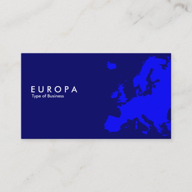 Tarjeta De Visita Azul EUROPA - Azul oscuro (Anverso)
