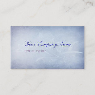 Tarjeta De Visita Azul Floral Antiguo Vintage
