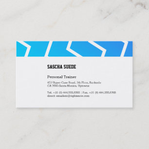 Tarjeta De Visita Azul Fresco con zigzag negro