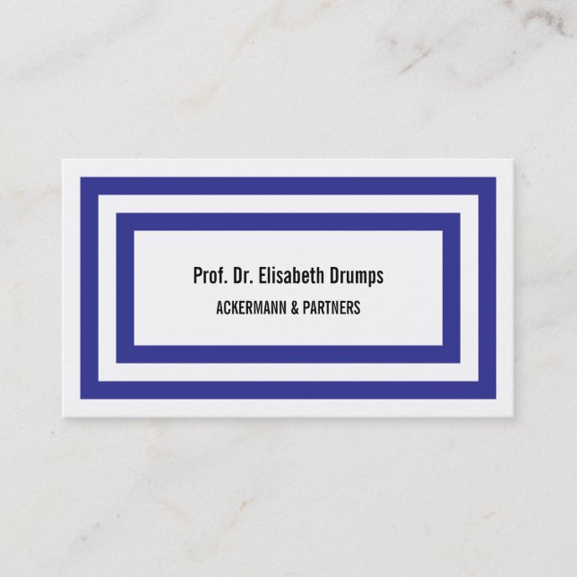 Tarjeta De Visita Azul frío Guay (Anverso)