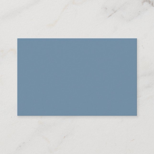 Tarjeta De Visita Azul gris (color sólido)  (Anverso)