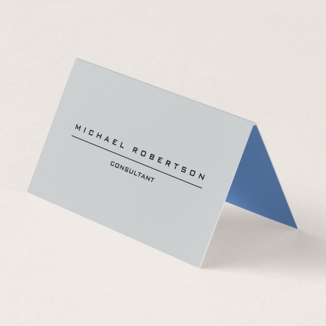 Tarjeta De Visita Azul gris especial sin igual (Anverso)