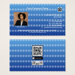 Tarjeta de visita azul inspirada en el océano