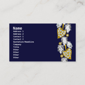 Tarjeta De Visita Azul Jewelry-Navy