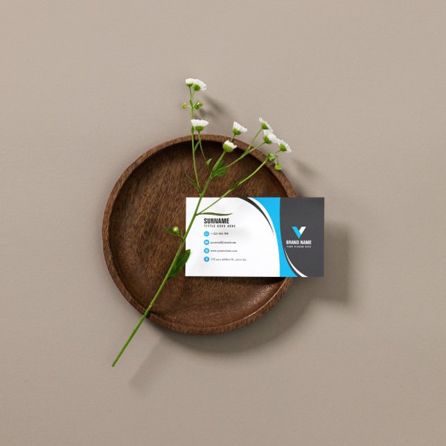 Tarjeta De Visita Azul llamativo (Subido por el creador)