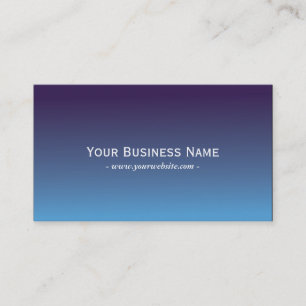 Tarjeta de visita azul llana simple de la